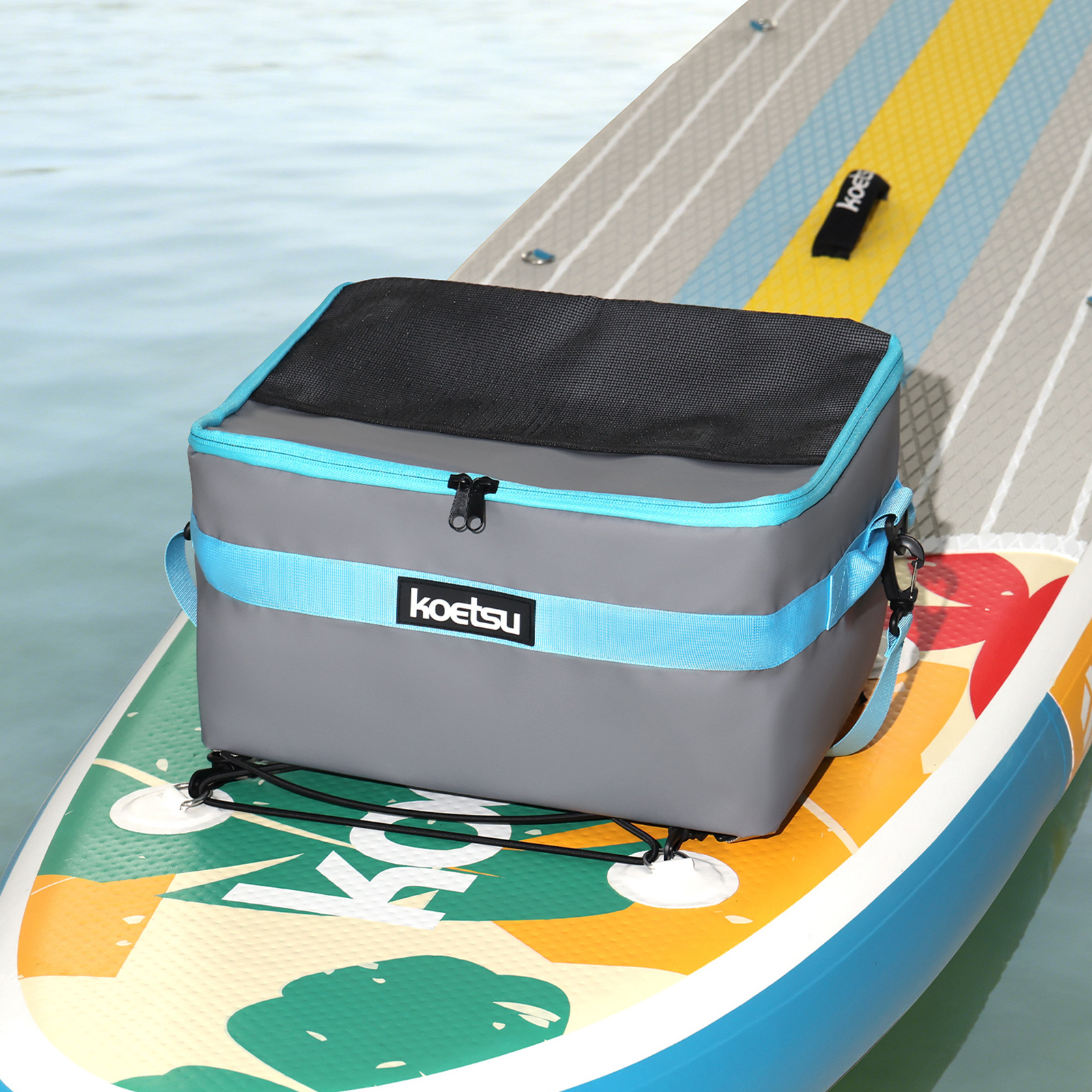 Stand Up Paddle Leash - Insulated Paddleboard Cooler with Top Pocket