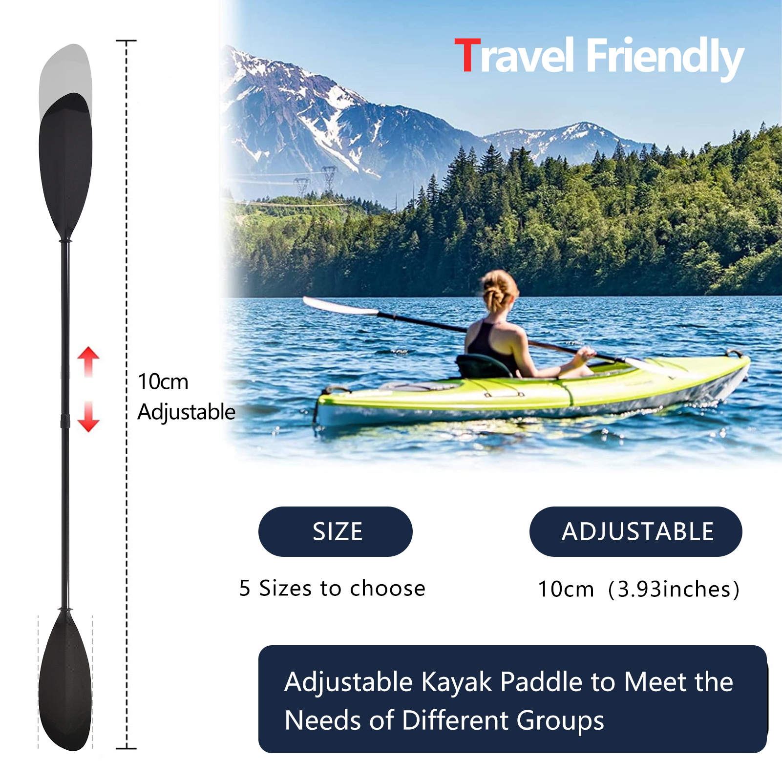 750g 2 Piece Sport Line Kayak  - Kayak Paddle Carbon recensie en prijs