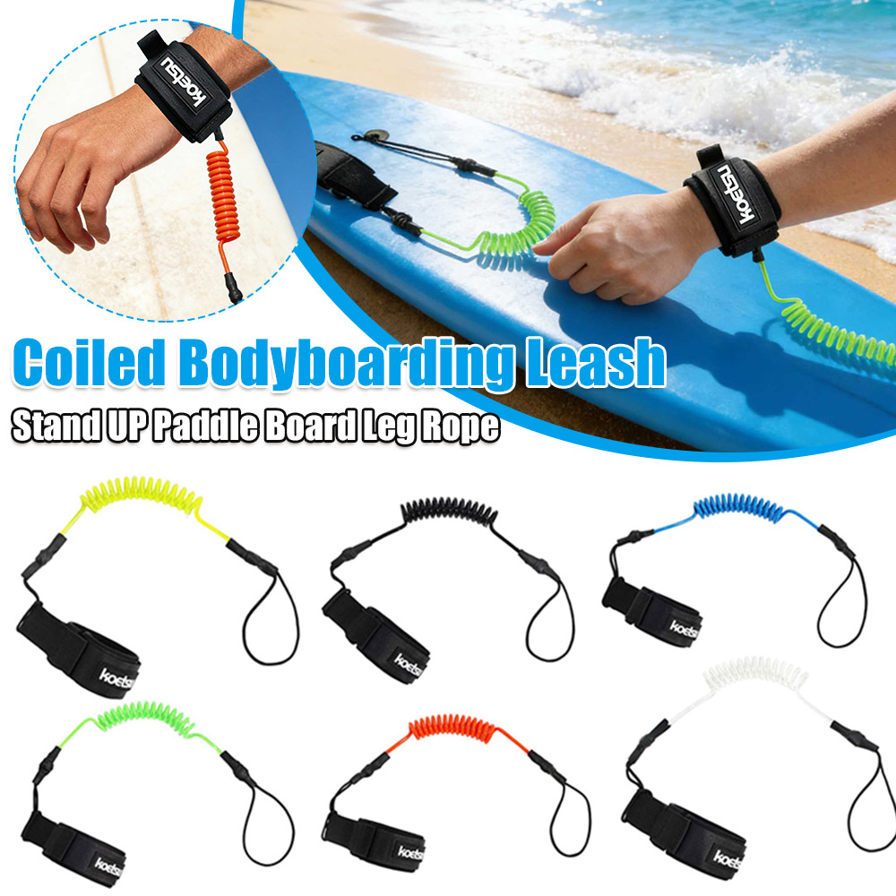Coiled Bodyboarding Leash TPU  - Stand Up Paddle Leash recensie en prijs