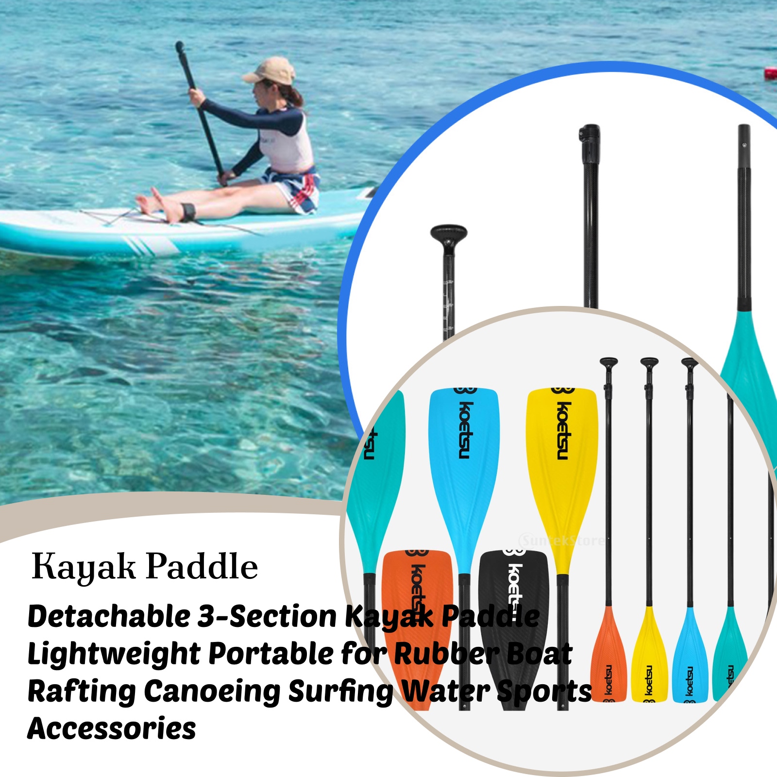 Detachable 3-Section Kayak Pad - Kayak Paddle Carbon recensie en prijs